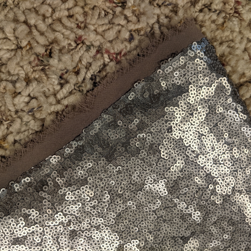 Sugar + Lipz‎ Pewter Sequin Evening Dress Small - Picture 4 of 6